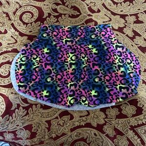 Multicolor Leopard Print Skort